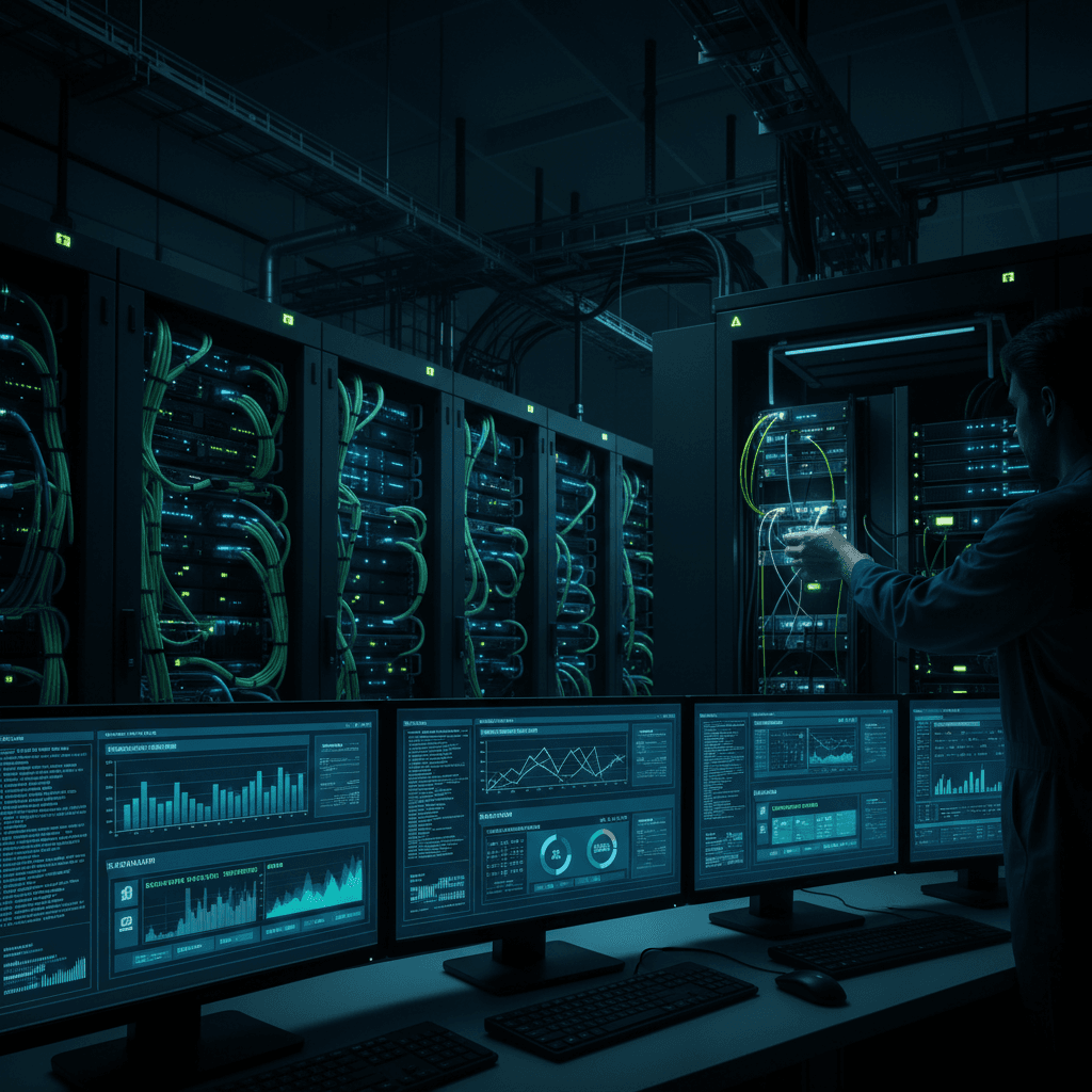 Server monitoring and maintenance dashboard