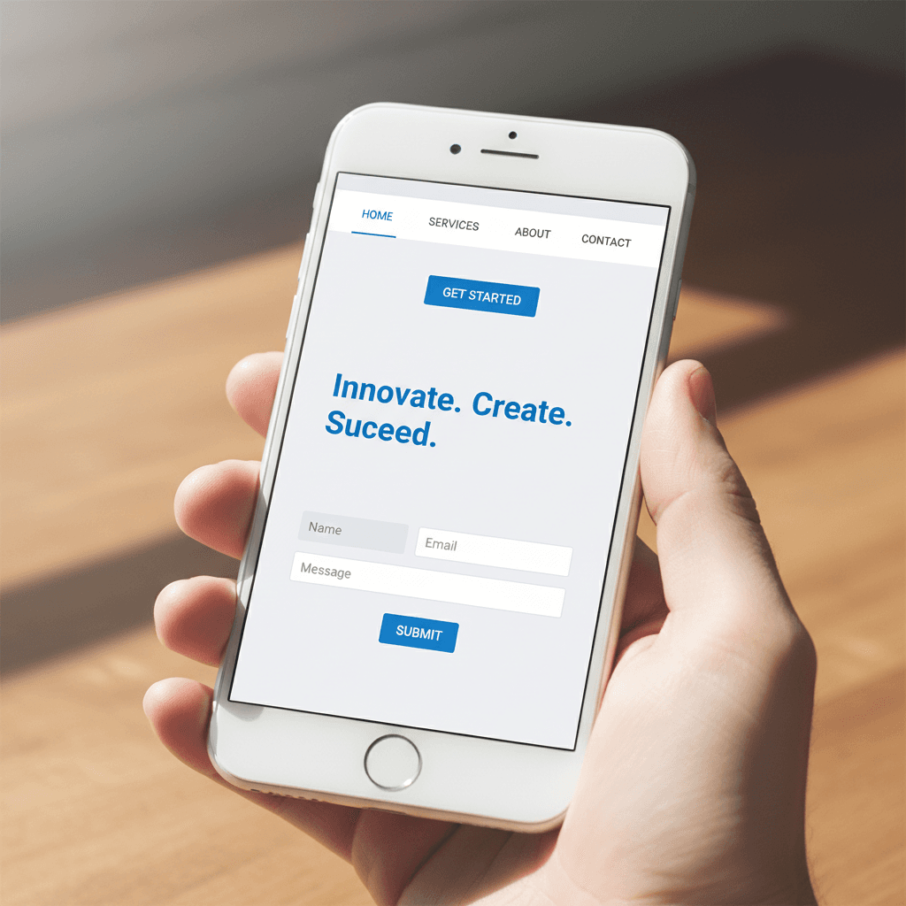 Mobile-friendly website on smartphone